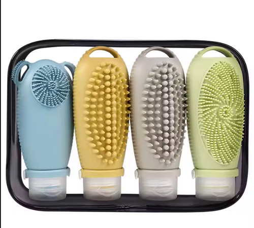Refill Container Silicone Bottles With Brush (Pack Of 4)