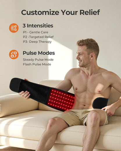 Rechargeable Massage Belt with Red Light Therapy