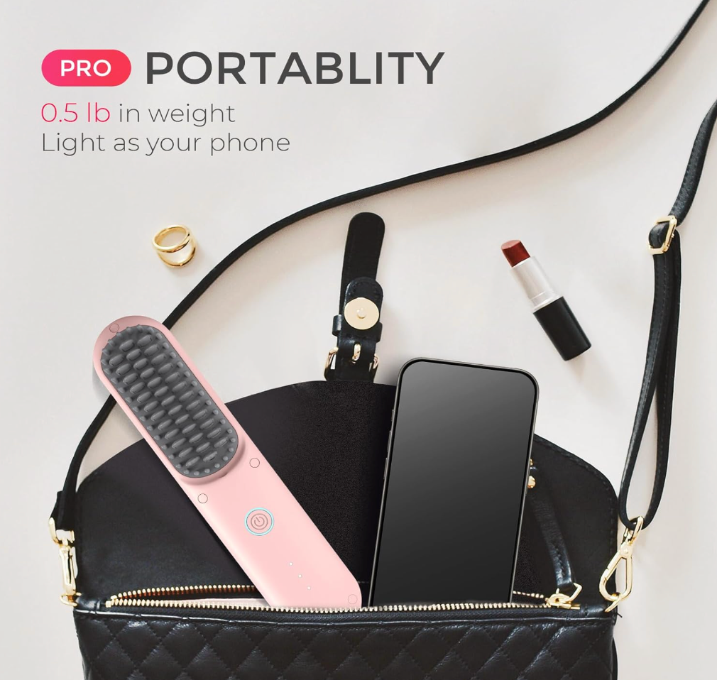 Cordless Hair Straightener Brush