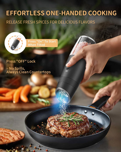 Rechargeable Electric Salt and Pepper Grinder Set