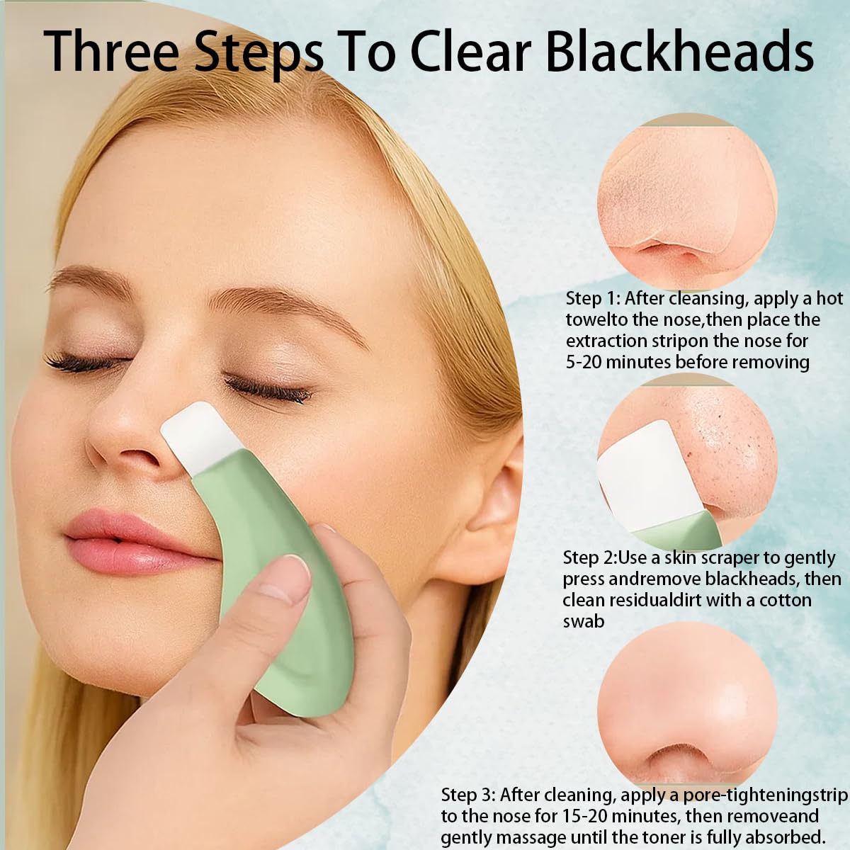 Blackhead Remover Tool, Silicone Face Scraper for Deep Cleansing (Pack Of 2)