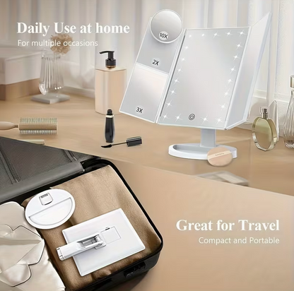 Makeup Mirror With Magnifying Panels