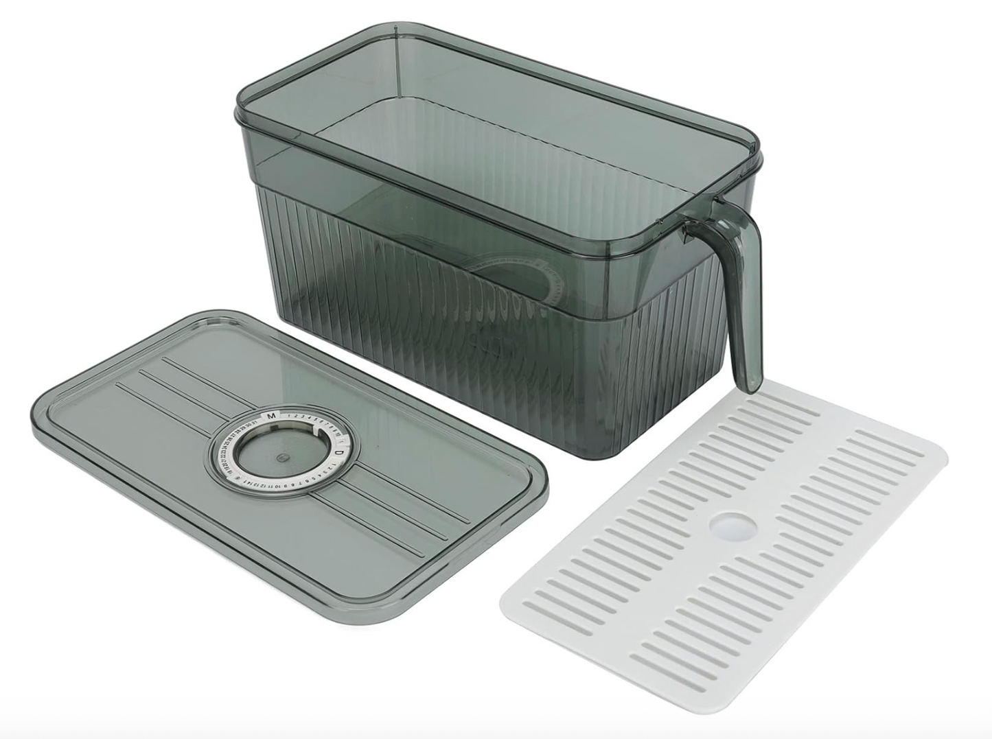 Clear Fridge Storage Box With Drain Tray