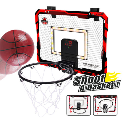 Indoor Basketball Hoop With Scoreboard And LED Lights