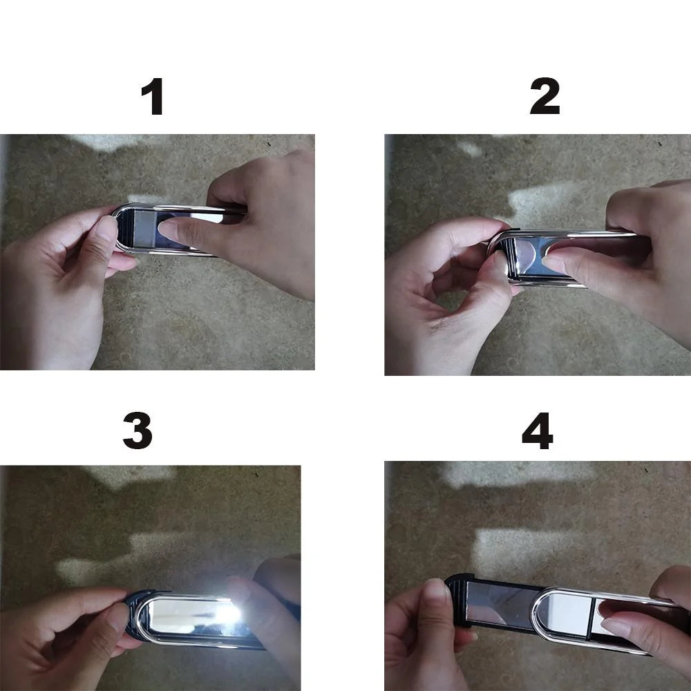 Foldable Hair Brush with Mirror