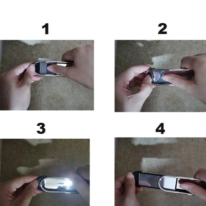 Foldable Hair Brush with Mirror