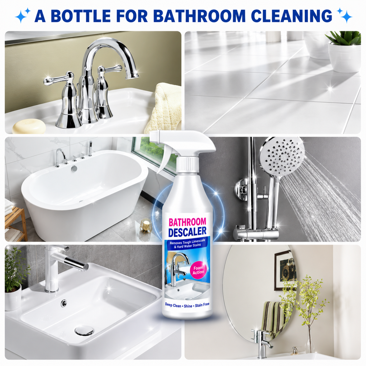 Instant Bathroom Stain & Limescale ,Tap Cleaner(500 ML)