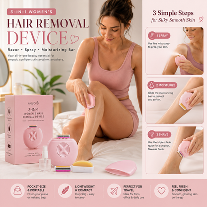 3-in-1 Women's Travel Hair Removal Device