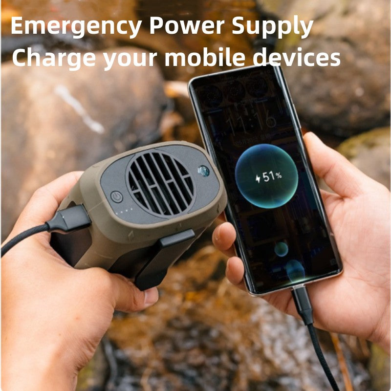 Portable Waist Clip Fan With Power Bank