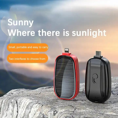 Solar Power Bank Portable Keychain Charger