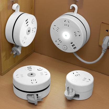 Multi-socket Plug With USB Night Light(4 Sockets + 2USB)