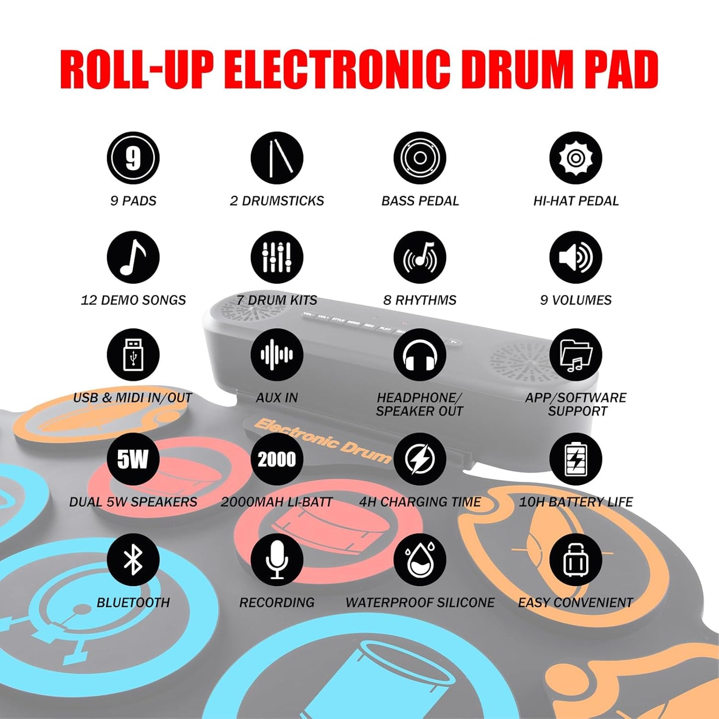 Portable Electronic Drum Set