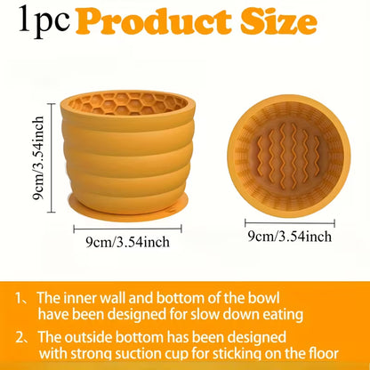 Non Slip Silicone Suction Slow Feeding Pet Bowl