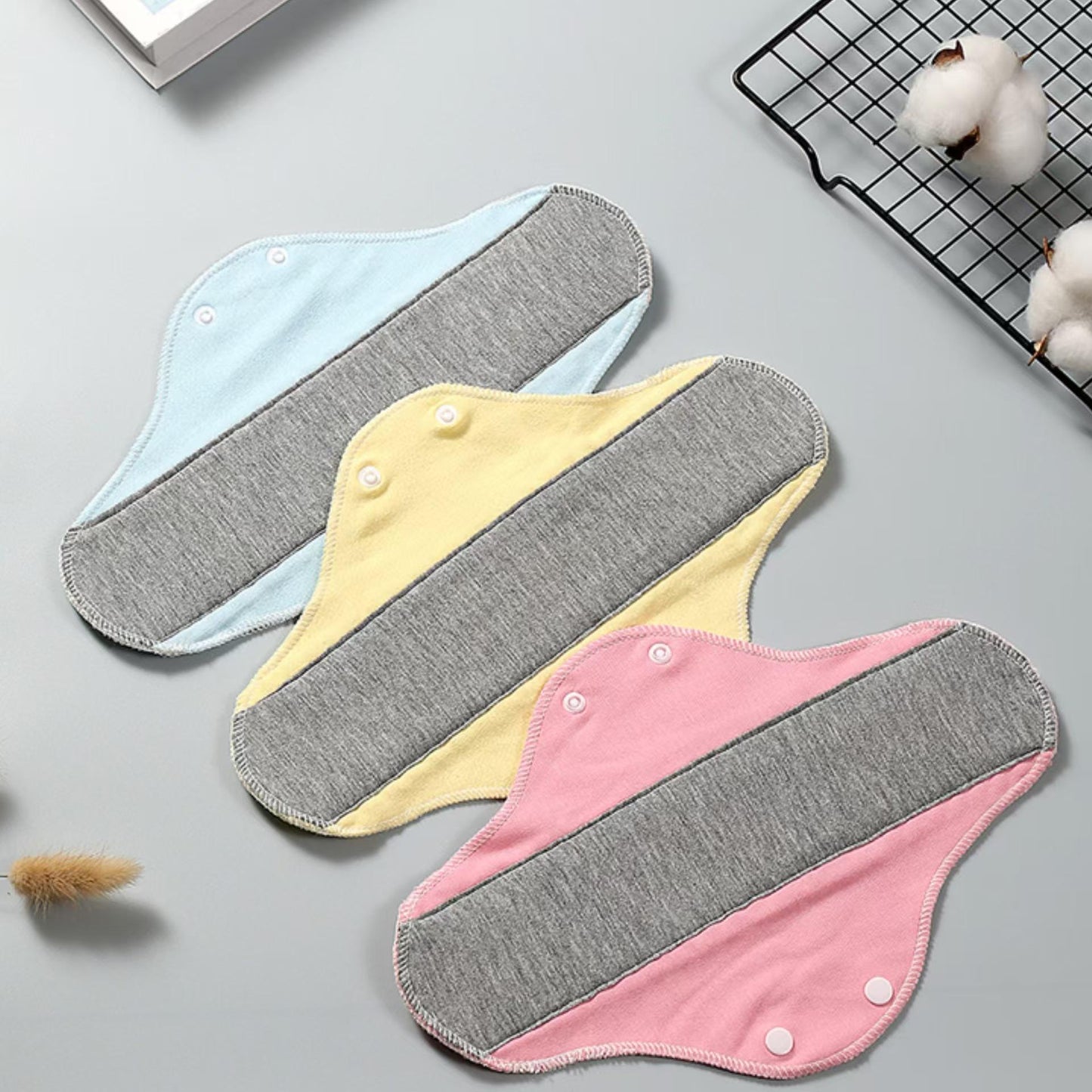 Reusable Rash Free Cotton Menstrual Pads (L)