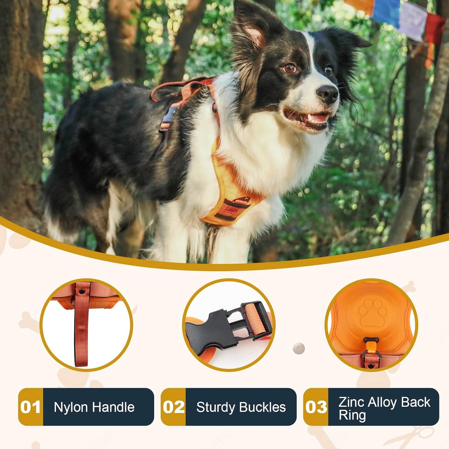 Retractable Reflective Dog Harness