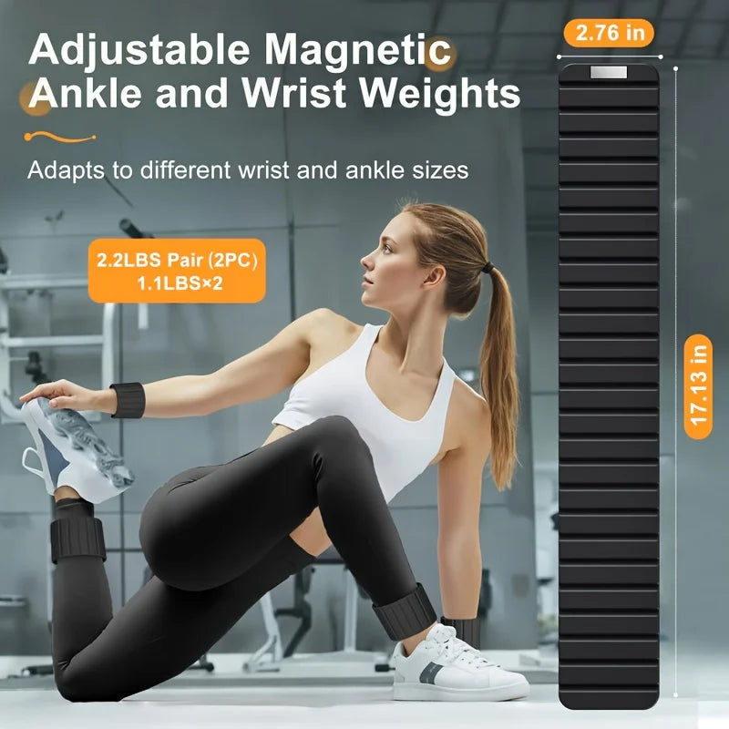 Magnetic Silicone Wrist and Ankle Weights Band