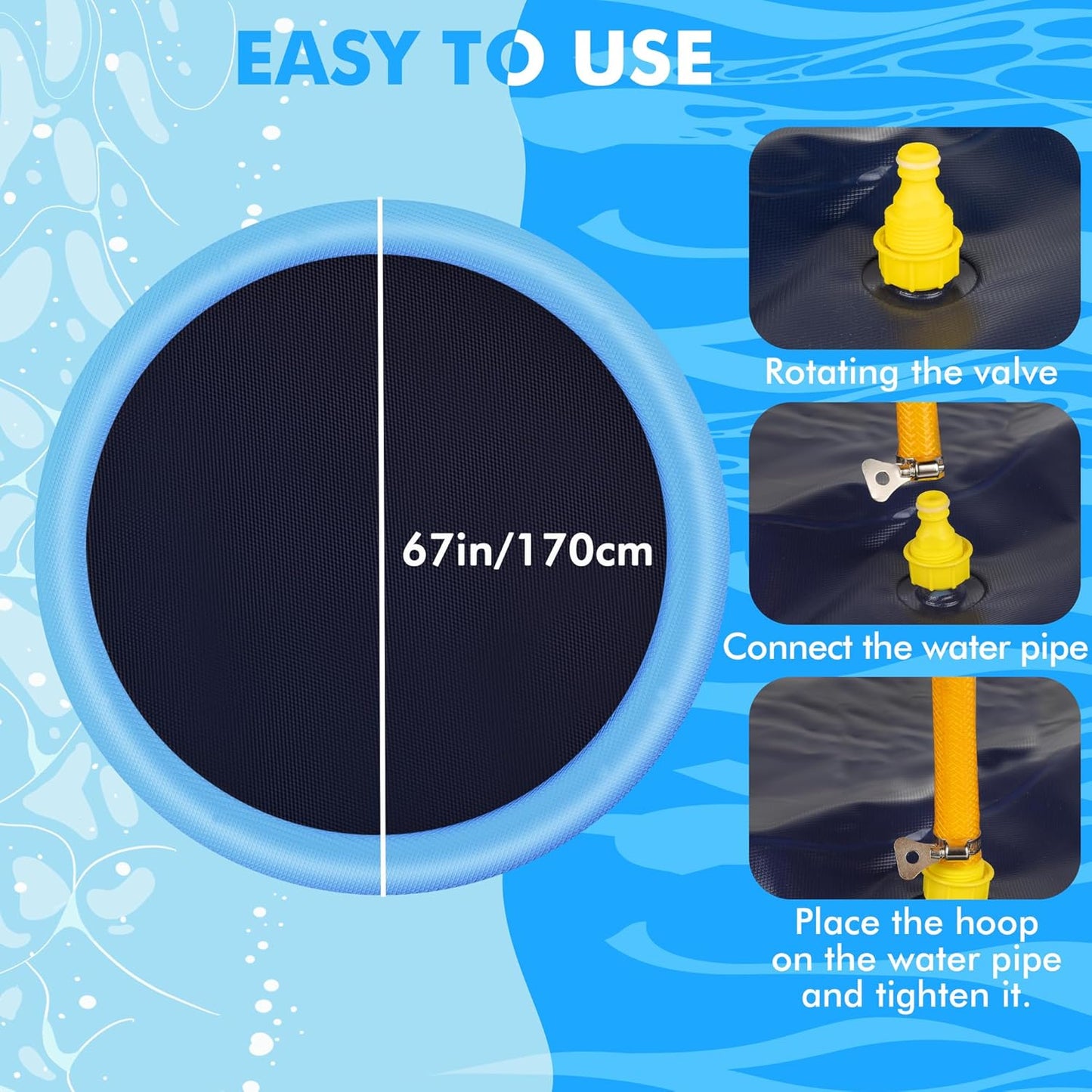 Sprinkler Play Mat For Pets & Kids