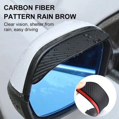 Carbon Fiber Side Mirror Rain Visor Guard