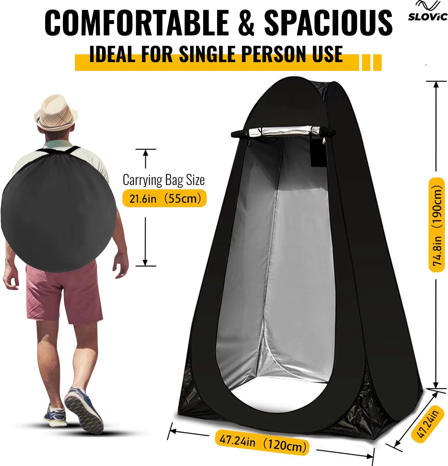 Portable Pop Up Privacy Tent For Travel