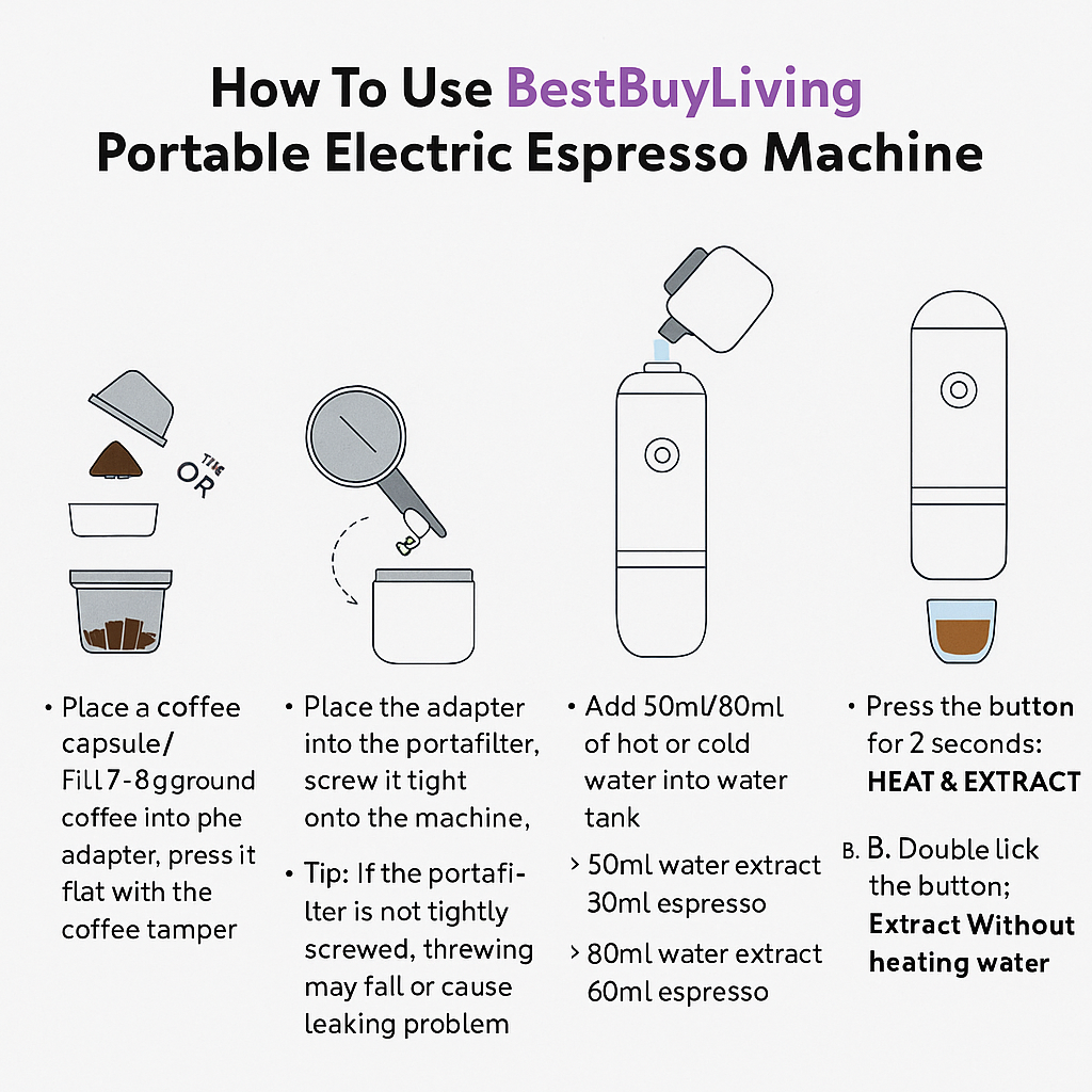 Portable Espresso Electric Coffee Maker