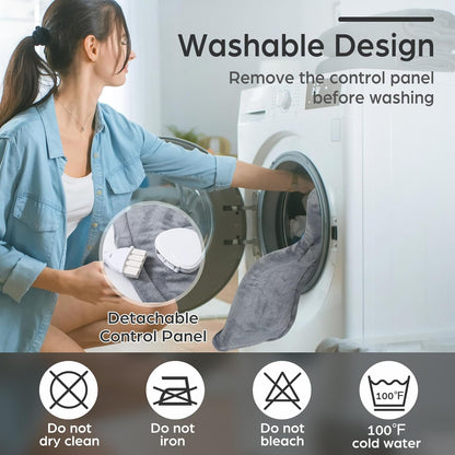 Electric Heating Pad for Neck, Shoulder & Back Pain with Temperature Control