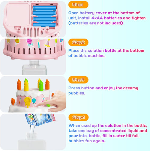 Birthday Cake Bubble Machine