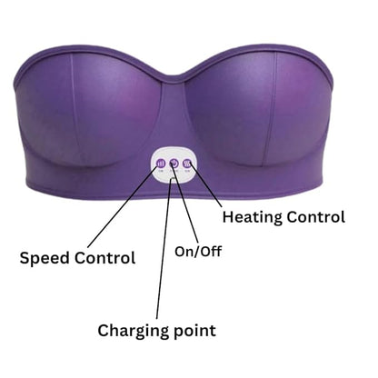 Rechargeable Breast Enhancement Vibrating Massager Bra