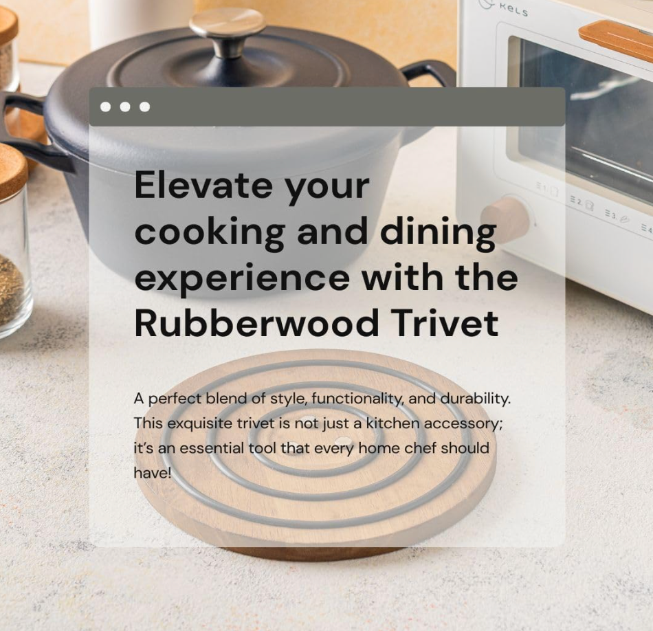 Magnetic Wooden Trivet for Hot Dishes