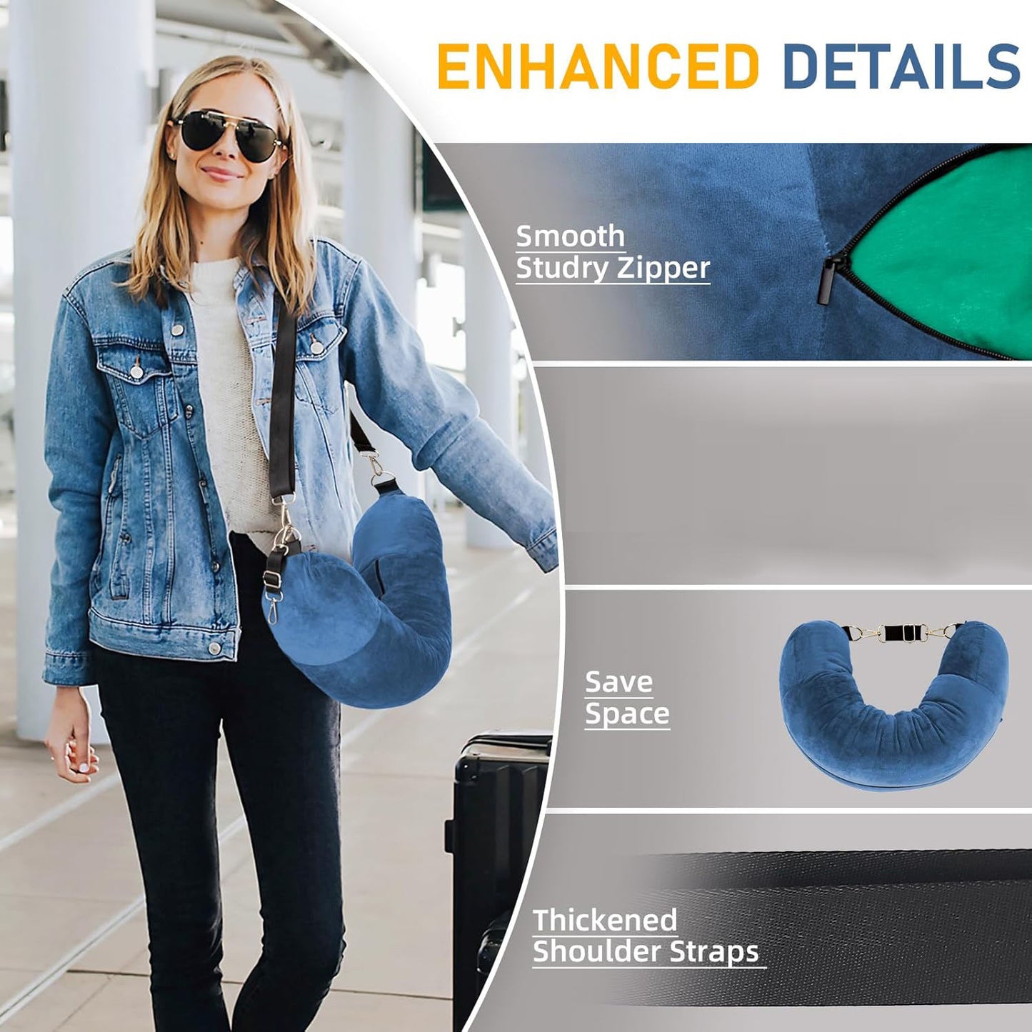 Stuffable Neck Pillow For Travel