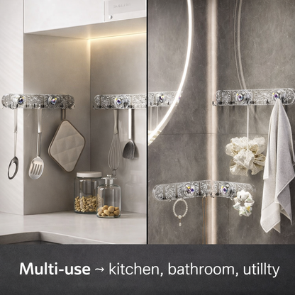 Foldable Corner Suction Hook Rack