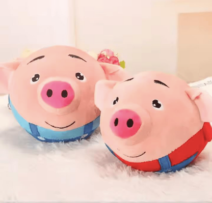 Interactive Bouncing Dog Pig Plush Toy