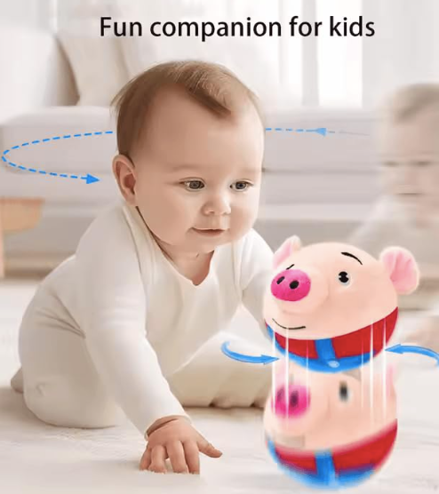 Interactive Bouncing Dog Pig Plush Toy