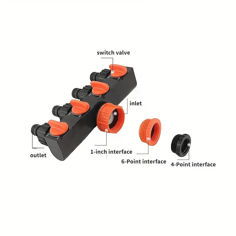 4-Way Heavy Duty Hose Splitter