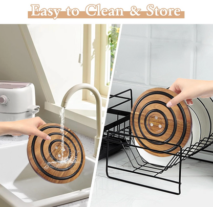 Magnetic Wooden Trivet for Hot Dishes