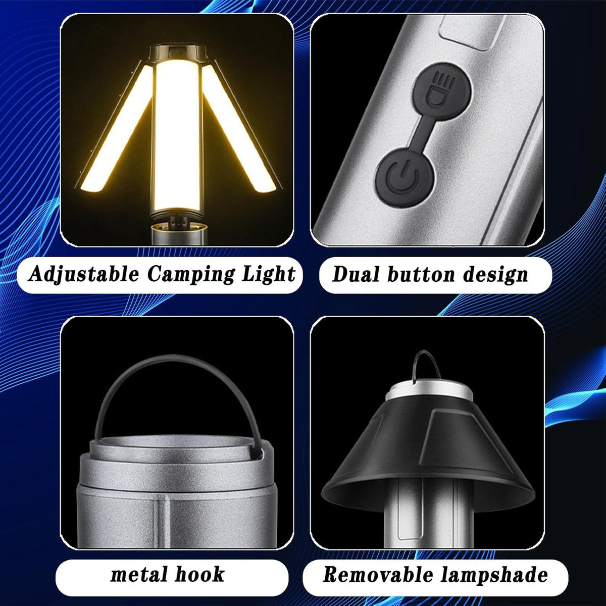 Rechargeable Expandable Camping Light Stand