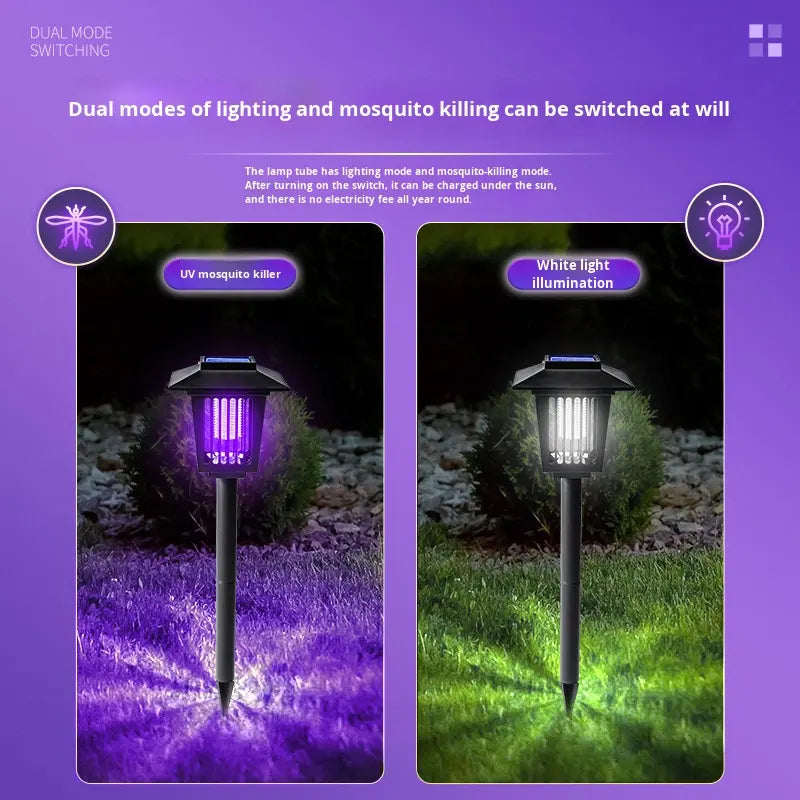 Solar Bug Zapper Waterproof Mosquito Killer Light
