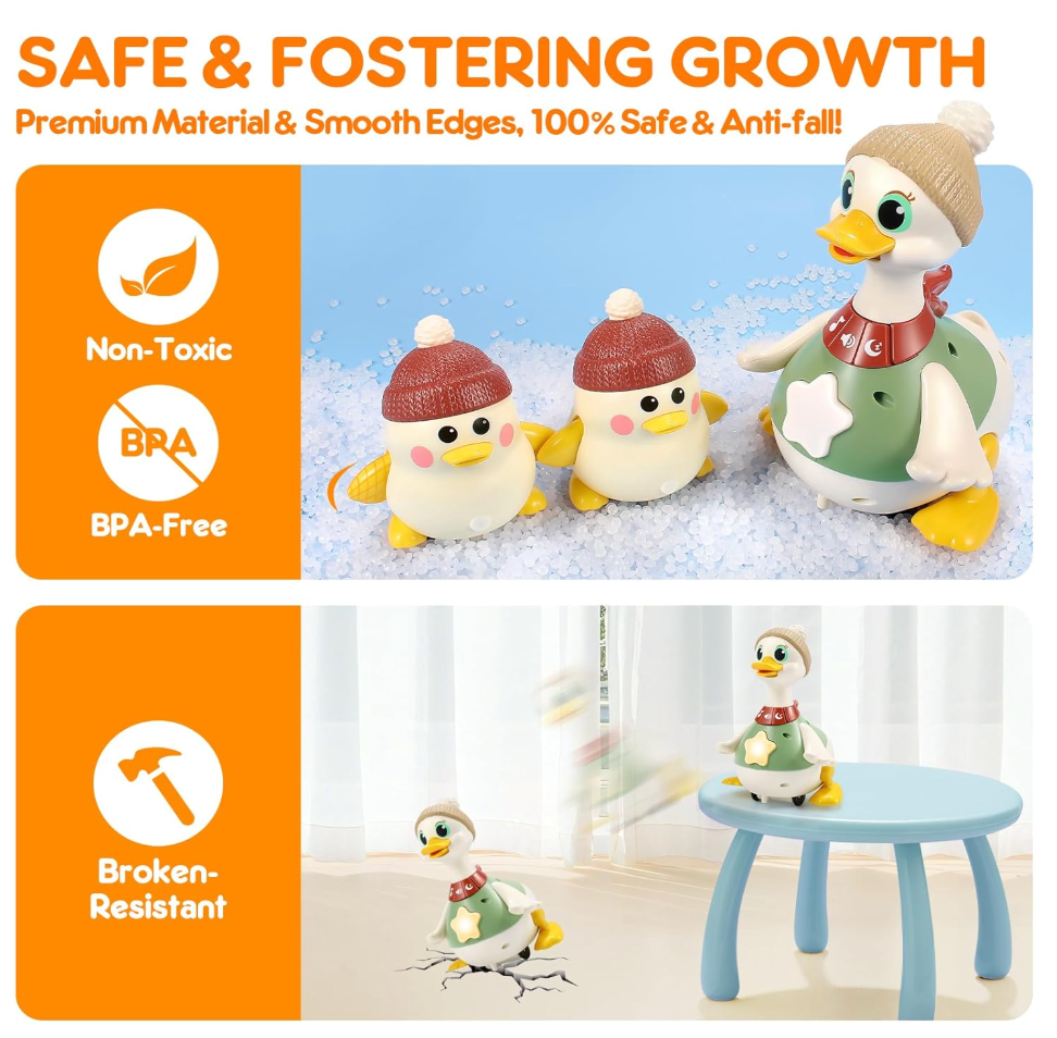 4 Duck Musical Crawling Toy Set