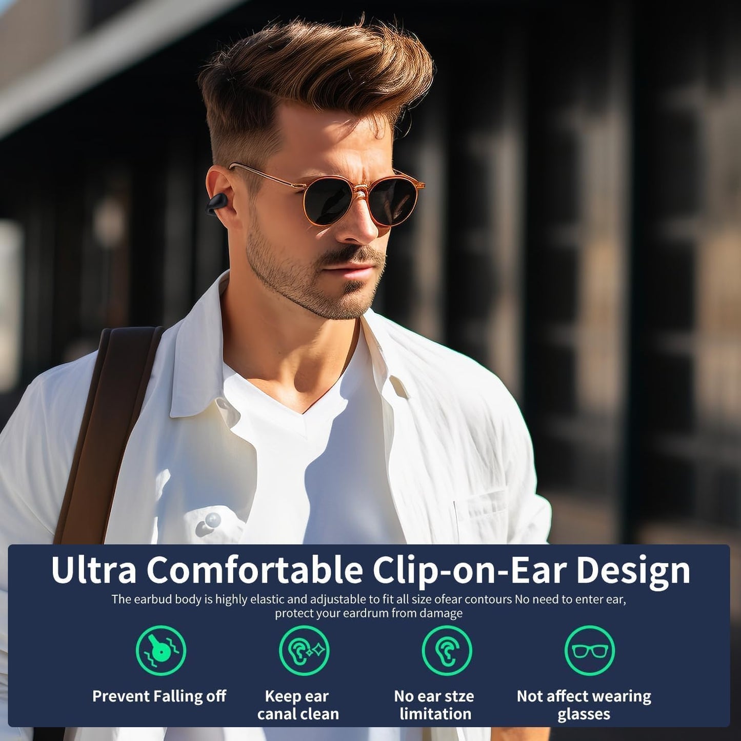 Wireless Ear Clip Bone Conduction Headphones
