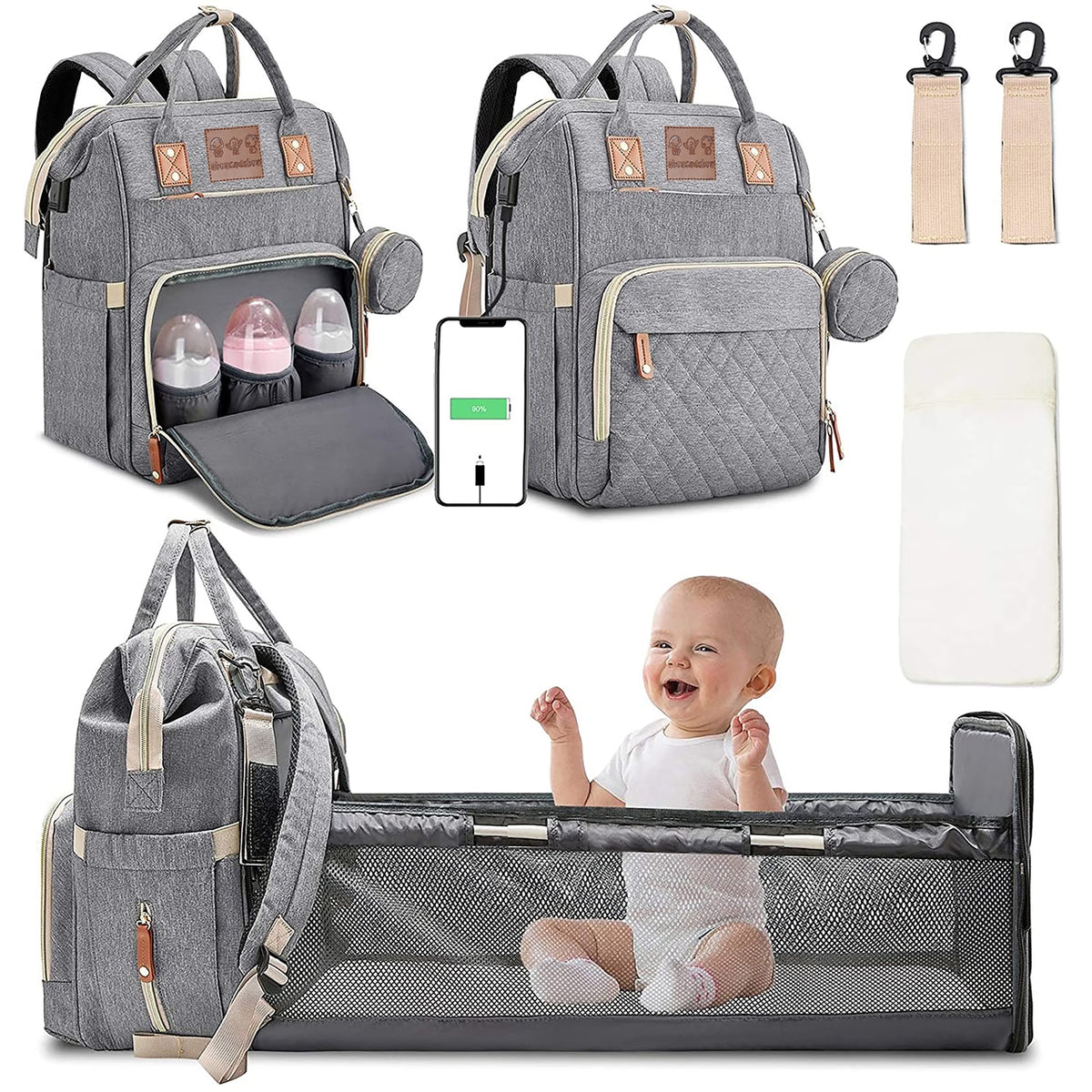 Multi Functional Baby Diaper Changing Station Bag
