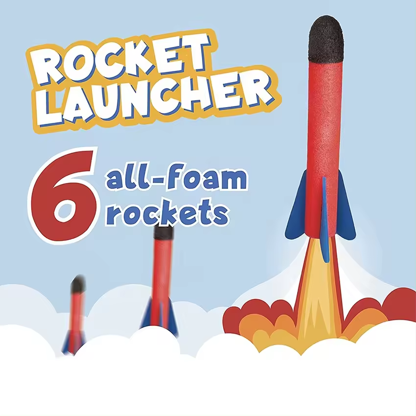 DIY Rocket Launcher Toy (6 Rockets)