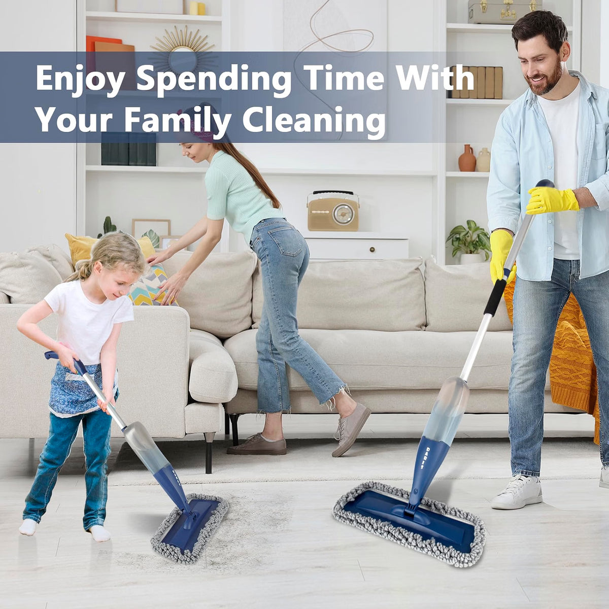 Manual Spray Mop With Refillable Water Tank