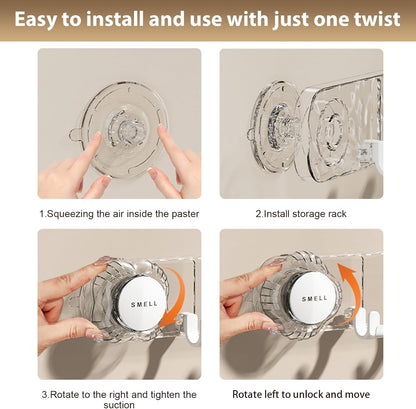Wall-Mounted Rotating Suction Hooks