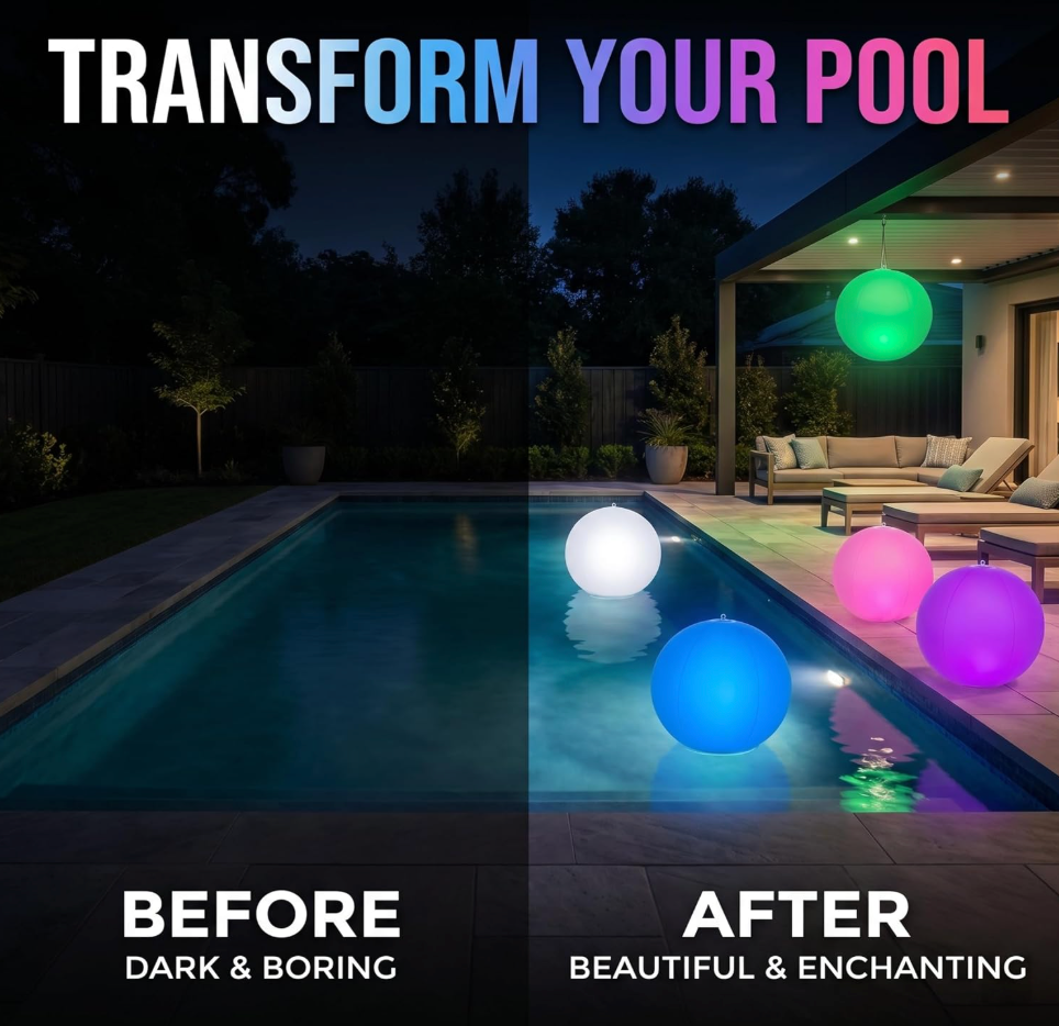 Solar powered 16 Colour Changing Beach Floating Light
