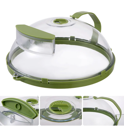 Ventilated Steam-Release Microwave Cover
