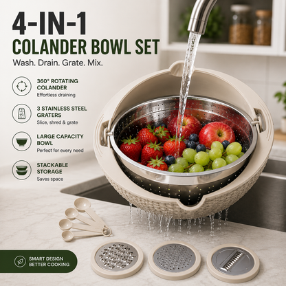 4 in 1 Colander With Grater