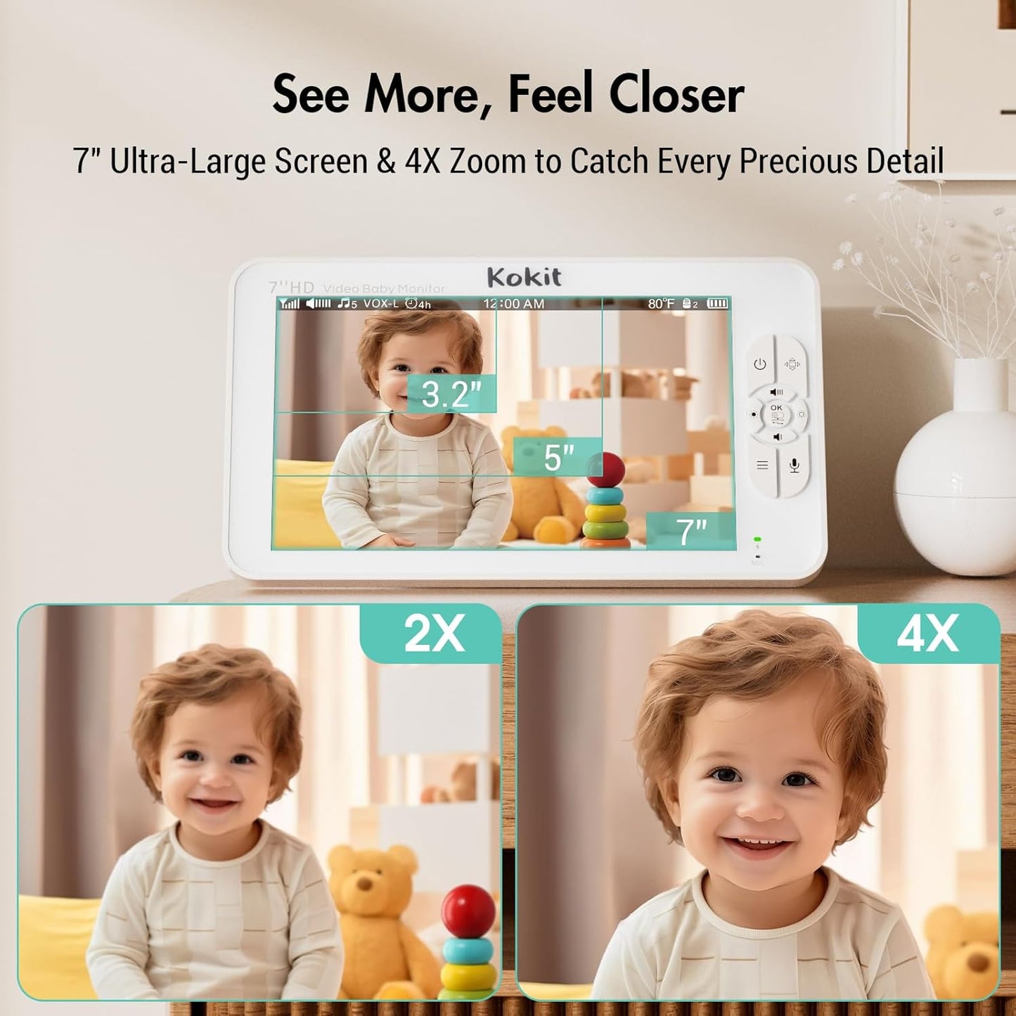 Baby Monitor Camera With 355-Degree Pan Tilt & Voice Activation