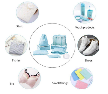 7 Pcs Travel Organizer Set