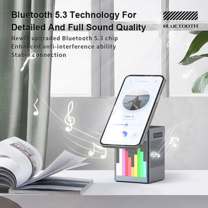 6-IN-1 MAGNETIC WIRELESS CHARGER WITH BLUETOOTH SPEAKER & ALARM CLOCK