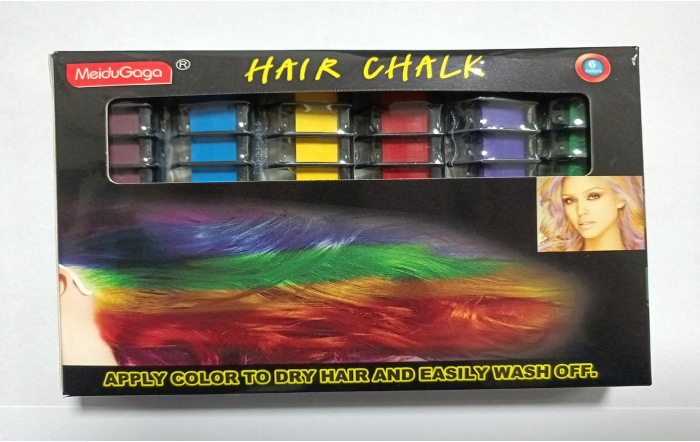 Washable 6 Colours Hair Chalk Comb Kit