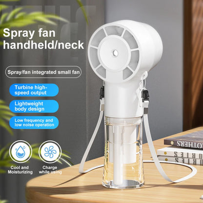 Misting Handheld Fan With Neck-String